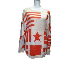 Vintage Adrienne Vittadini Sweater 80s Orange Large